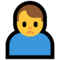 Man Frowning emoji on Microsoft